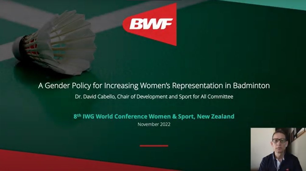 2022 IWG: David Cabello - A Gender Policy for Increasing Women’s Representation in Badminton