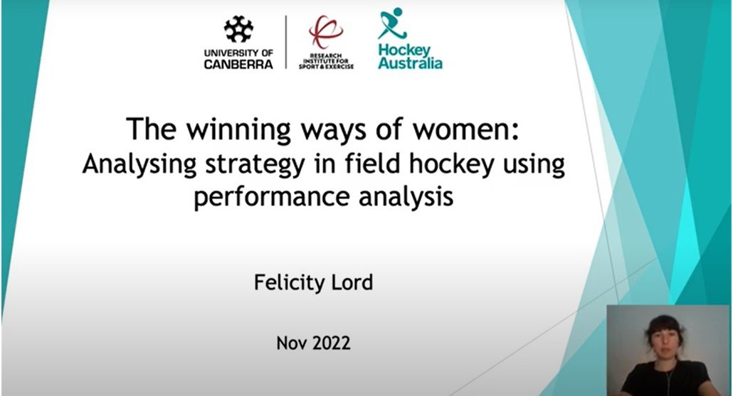 IWG: Felicity Lord - The winning ways of women: Analysing strategy in field hockey using game styles