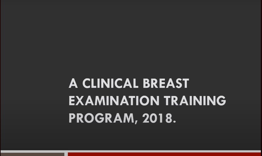 IWG: Kathleen Young - A clinical breast examination training program