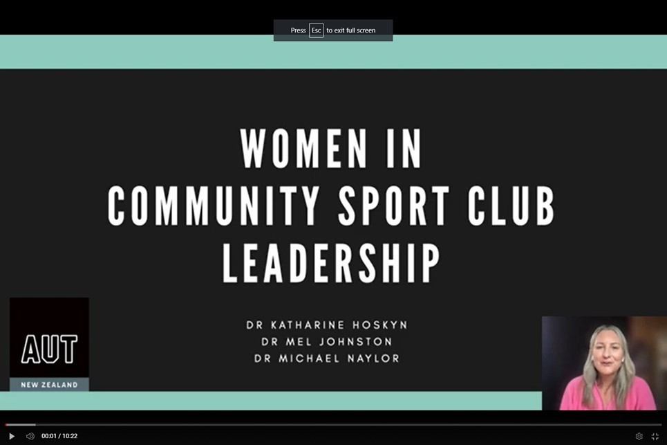IWG: Mel Johnston - Women in Community Sport Club Leadership