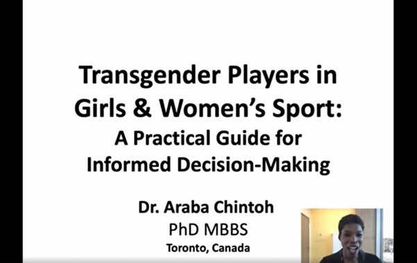 2022 IWG Lightening Talk: Araba Chintoh -Transgender Players and Girls & Women’s Sport: How Your Sport Can Make the Most Informed Decision.