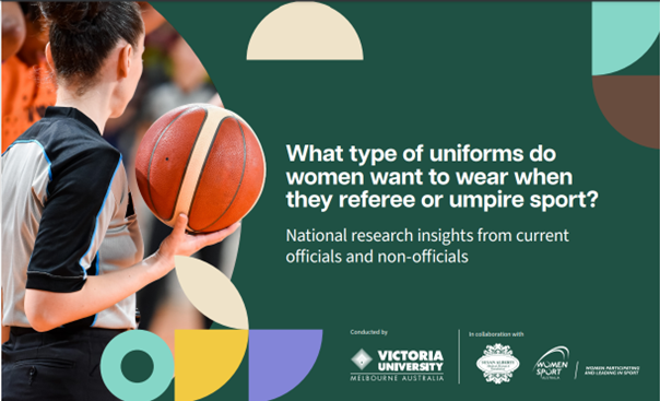 What type of uniforms do women want to wear when they referee or umpire sport?