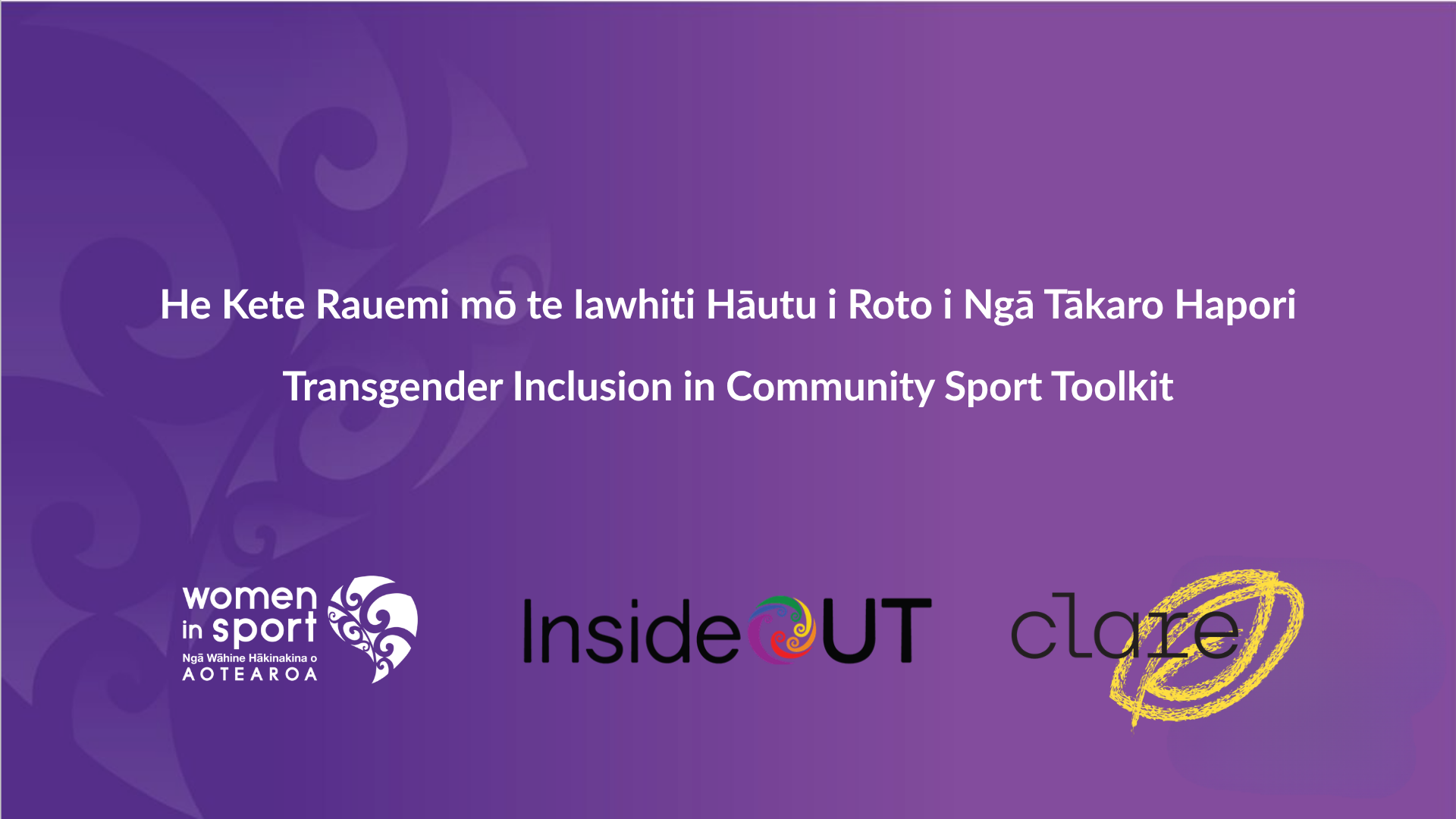 Transgender Inclusion in Community Sport Toolkit